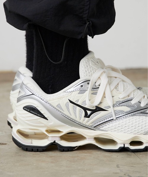 MIZUNO（ミズノ　）の「MIZUNO/ミズノ WAVE PROPHECY LS インフィニティウエーブ 3Dエアメッシュ スニーカー（スニーカー・メンズ・ホワイト系/ブラウン・28/27/26/25/24/23）」の20枚目の写真