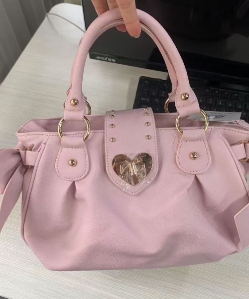 ラブリーハートボストンバッグ ピンク セール】ハートロックリボンボストンバッグ（ボストンバッグ）｜Sibra