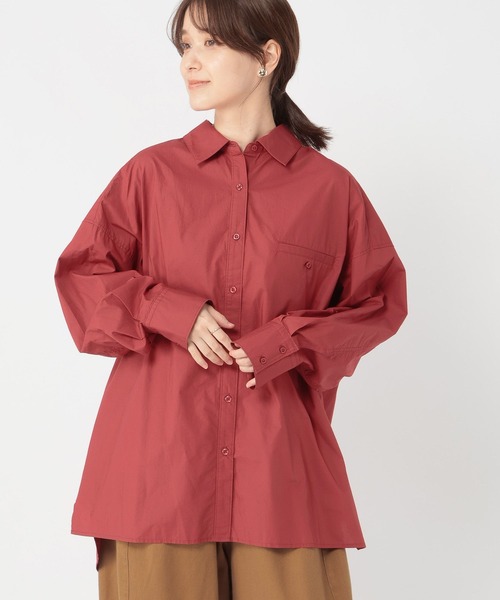 studio CLIP（スタディオクリップ）の「《days》アソートBIGシャツ（シャツ/ブラウス・レディース・ライトベージュ/レッド/その他2/その他1・FREE）」の2枚目の写真