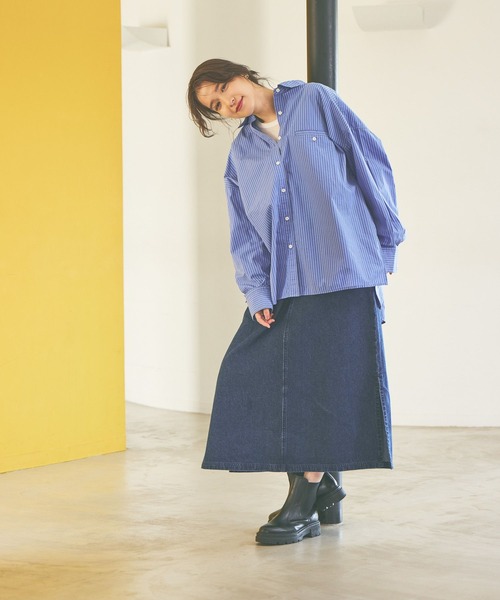 studio CLIP（スタディオクリップ）の「《days》アソートBIGシャツ（シャツ/ブラウス・レディース・ライトベージュ/レッド/その他2/その他1・FREE）」の12枚目の写真