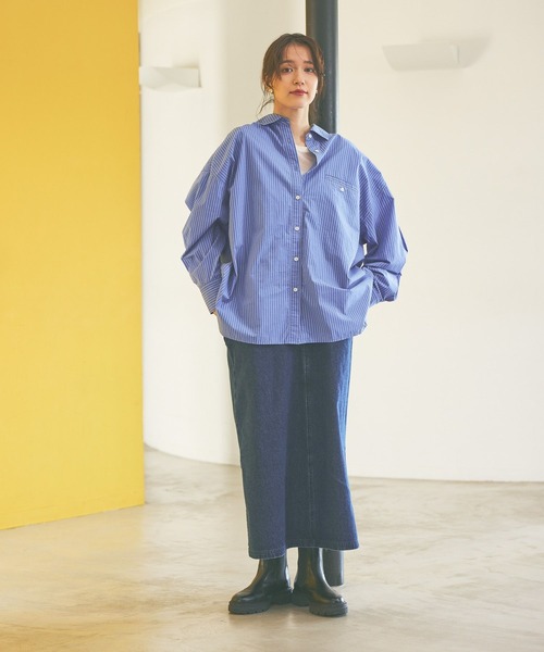 studio CLIP（スタディオクリップ）の「《days》アソートBIGシャツ（シャツ/ブラウス・レディース・ライトベージュ/レッド/その他2/その他1・FREE）」の11枚目の写真