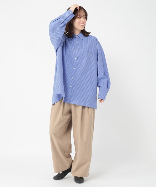 studio CLIP（スタディオクリップ）の「《days》アソートBIGシャツ（シャツ/ブラウス・レディース・ライトベージュ/レッド/その他2/その他1・FREE）」の6枚目の写真