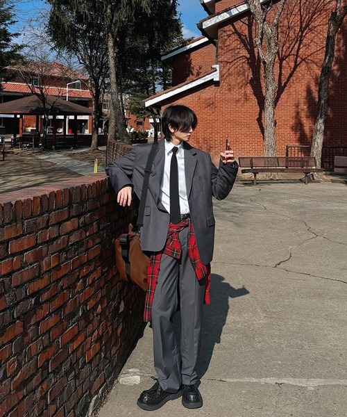 ASCLO（エジュクロ）の「ASCLO／ウエストマークチェックシャツ（シャツ/ブラウス・メンズ・レッド/ブラック・FREE）」の12枚目の写真