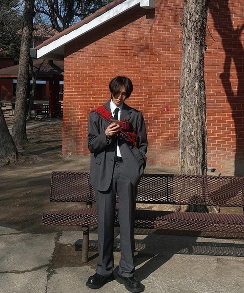 ASCLO（エジュクロ）の「ASCLO／ウエストマークチェックシャツ（シャツ/ブラウス・メンズ・レッド/ブラック・FREE）」の13枚目の写真