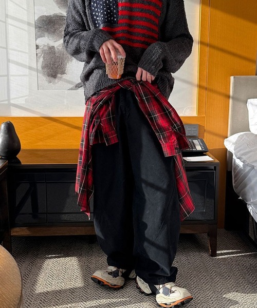 ASCLO（エジュクロ）の「ASCLO／ウエストマークチェックシャツ（シャツ/ブラウス・メンズ・レッド/ブラック・FREE）」の21枚目の写真