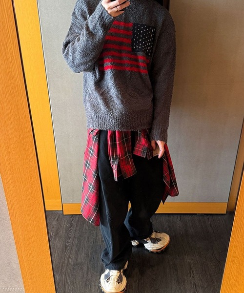 ASCLO（エジュクロ）の「ASCLO／ウエストマークチェックシャツ（シャツ/ブラウス・メンズ・レッド/ブラック・FREE）」の22枚目の写真