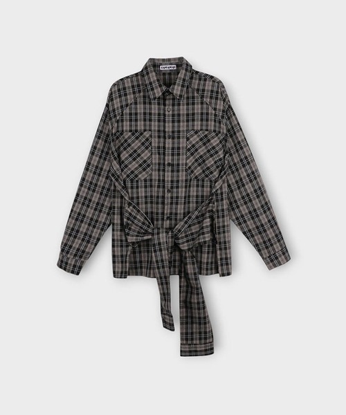 ASCLO（エジュクロ）の「ASCLO／ウエストマークチェックシャツ（シャツ/ブラウス・メンズ・レッド/ブラック・FREE）」の5枚目の写真