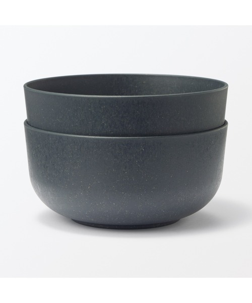 無印良品(ムジルシリョウヒン)の「レンジで使える ヤシの端材を使った ボウル 2個組(食器・メンズ・ブラック・FREE)」の3枚目の写真
