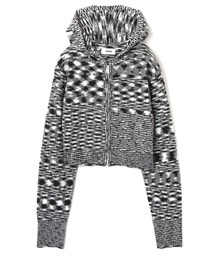 atmos pink Short Zip Knit Hoodie / アトモス ピンク ショート ジップ ニット フーディ