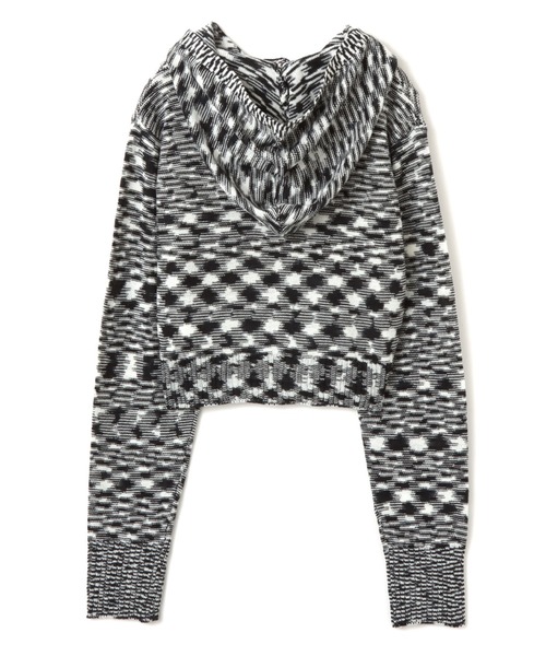 atmos pink(アトモスピンク)の「atmos pink Short Zip Knit Hoodie / アトモス ピンク ショート ジップ ニット フーディ(ニット/セーター・レディース・ブラック/カーキ・FREE)」の8枚目の写真