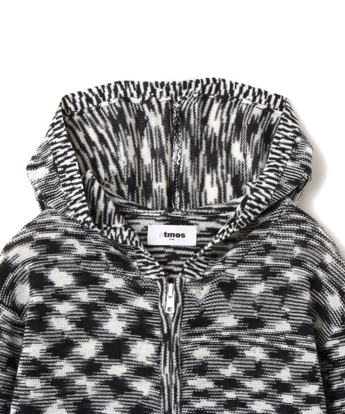 atmos pink(アトモスピンク)の「atmos pink Short Zip Knit Hoodie / アトモス ピンク ショート ジップ ニット フーディ(ニット/セーター・レディース・ブラック/カーキ・FREE)」の6枚目の写真