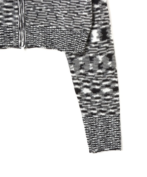 atmos pink(アトモスピンク)の「atmos pink Short Zip Knit Hoodie / アトモス ピンク ショート ジップ ニット フーディ(ニット/セーター・レディース・ブラック/カーキ・FREE)」の7枚目の写真