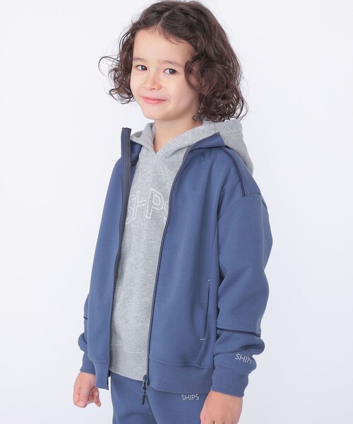 SHIPS(シップス)の「SHIPS KIDS:110~130cm /リブ スタンド トラックジャケット(その他トップス・キッズ・ブラック/ブルー・120/130/110)」の1枚目の写真