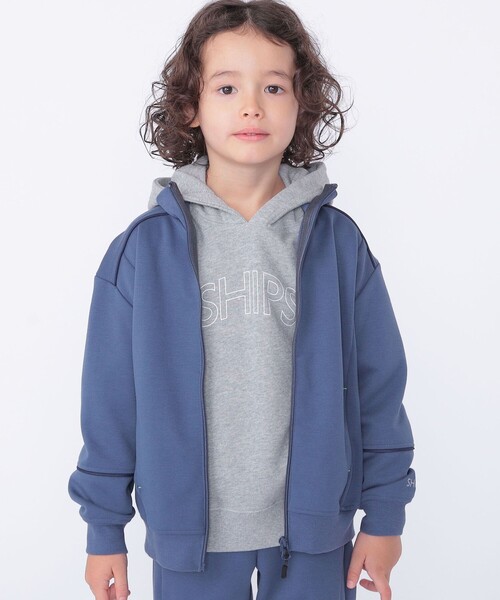 SHIPS(シップス)の「SHIPS KIDS:110~130cm /リブ スタンド トラックジャケット(その他トップス・キッズ・ブラック/ブルー・120/130/110)」の4枚目の写真