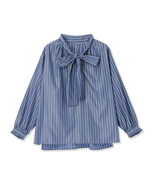 LE SOUK HOLIDAY(ルスークホリデー)の「ボウタイリボンブラウス(シャツ/ブラウス・レディース・ネイビー/ブラック・M/L)」の12枚目の写真