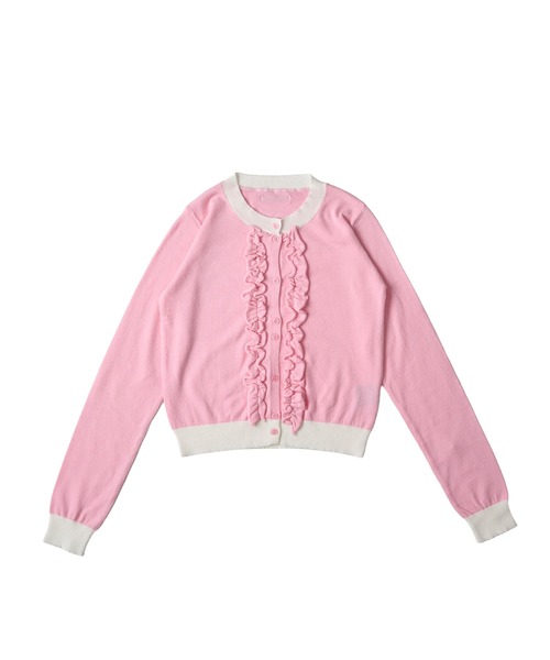 FCMM（エフシーエムエム）の「【日本限定】FRILL CARDIGAN（カーディガン/ボレロ・レディース・ネイビー/ピンク/チャコールグレー・SMALL/MEDIUM）」の3枚目の写真