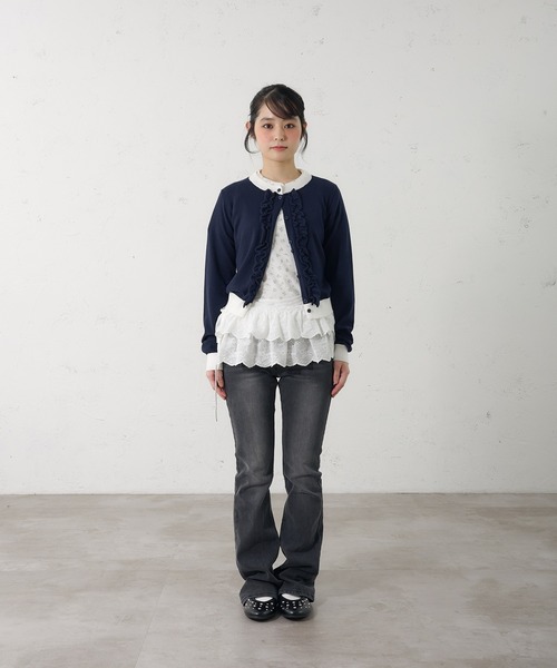 FCMM（エフシーエムエム）の「【日本限定】FRILL CARDIGAN（カーディガン/ボレロ・レディース・ネイビー/ピンク/チャコールグレー・SMALL/MEDIUM）」の8枚目の写真