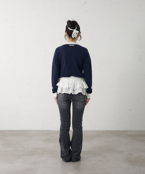 FCMM（エフシーエムエム）の「【日本限定】FRILL CARDIGAN（カーディガン/ボレロ・レディース・ネイビー/ピンク/チャコールグレー・SMALL/MEDIUM）」の10枚目の写真