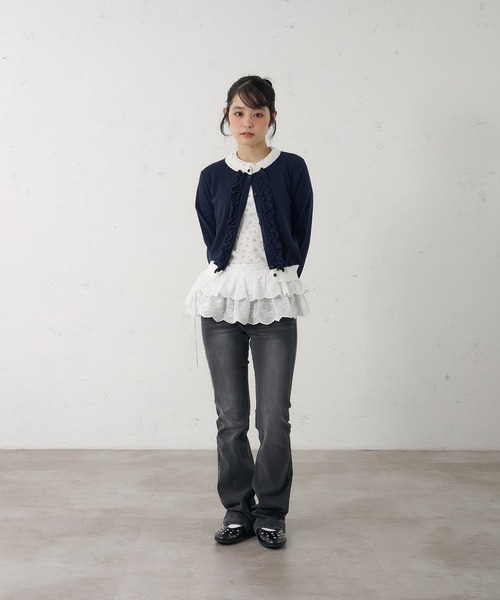 FCMM（エフシーエムエム）の「【日本限定】FRILL CARDIGAN（カーディガン/ボレロ・レディース・ネイビー/ピンク/チャコールグレー・SMALL/MEDIUM）」の11枚目の写真