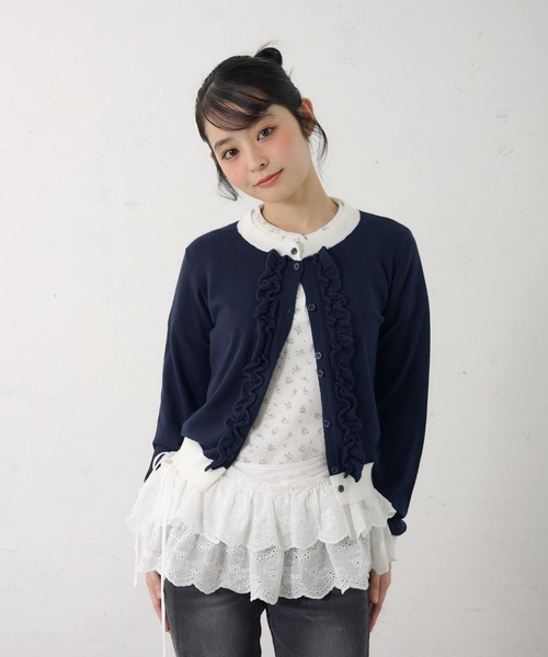 FCMM（エフシーエムエム）の「【日本限定】FRILL CARDIGAN（カーディガン/ボレロ・レディース・ネイビー/ピンク/チャコールグレー・SMALL/MEDIUM）」の14枚目の写真