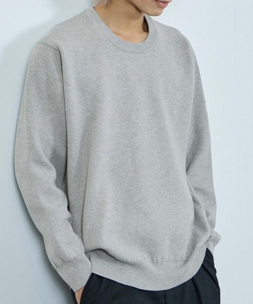 NAVY（ネイビー）の「NAVY 快適ミラノリブクルーニット【ウォッシャブル】（ニット/セーター・メンズ・アイボリー/ネイビー系1/ネイビー/マスタード/杢グレー/ブラック・L/M/XL/S）」の3枚目の写真