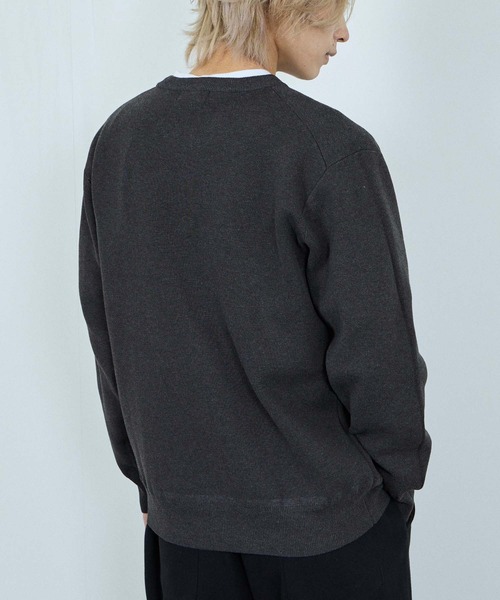 NAVY（ネイビー）の「NAVY 快適ミラノリブクルーニット【ウォッシャブル】（ニット/セーター・メンズ・アイボリー/ネイビー系1/ネイビー/マスタード/杢グレー/ブラック・L/M/XL/S）」の7枚目の写真