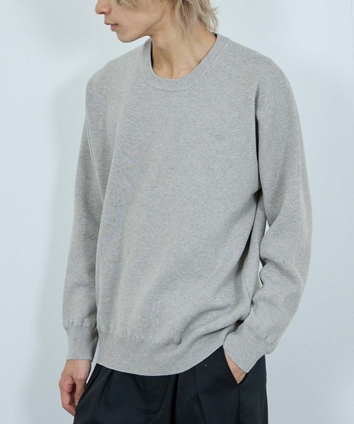 NAVY（ネイビー）の「NAVY 快適ミラノリブクルーニット【ウォッシャブル】（ニット/セーター・メンズ・アイボリー/ネイビー系1/ネイビー/マスタード/杢グレー/ブラック・L/M/XL/S）」の11枚目の写真