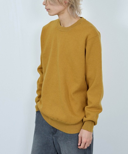 NAVY（ネイビー）の「NAVY 快適ミラノリブクルーニット【ウォッシャブル】（ニット/セーター・メンズ・アイボリー/ネイビー系1/ネイビー/マスタード/杢グレー/ブラック・L/M/XL/S）」の13枚目の写真