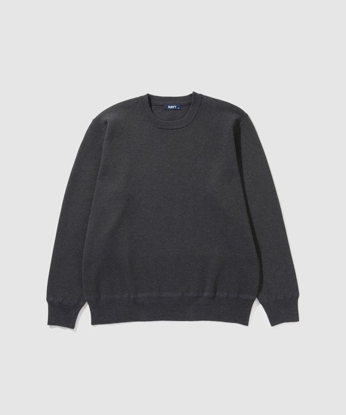 NAVY（ネイビー）の「NAVY 快適ミラノリブクルーニット【ウォッシャブル】（ニット/セーター・メンズ・アイボリー/ネイビー系1/ネイビー/マスタード/杢グレー/ブラック・L/M/XL/S）」の17枚目の写真