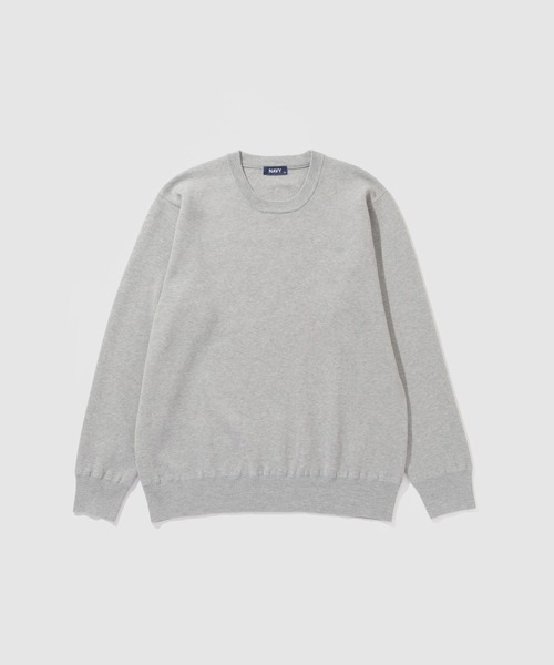 NAVY（ネイビー）の「NAVY 快適ミラノリブクルーニット【ウォッシャブル】（ニット/セーター・メンズ・アイボリー/ネイビー系1/ネイビー/マスタード/杢グレー/ブラック・L/M/XL/S）」の19枚目の写真