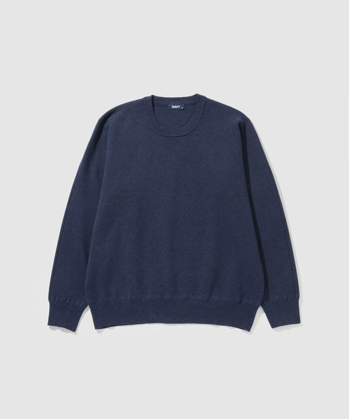 NAVY（ネイビー）の「NAVY 快適ミラノリブクルーニット【ウォッシャブル】（ニット/セーター・メンズ・アイボリー/ネイビー系1/ネイビー/マスタード/杢グレー/ブラック・L/M/XL/S）」の21枚目の写真