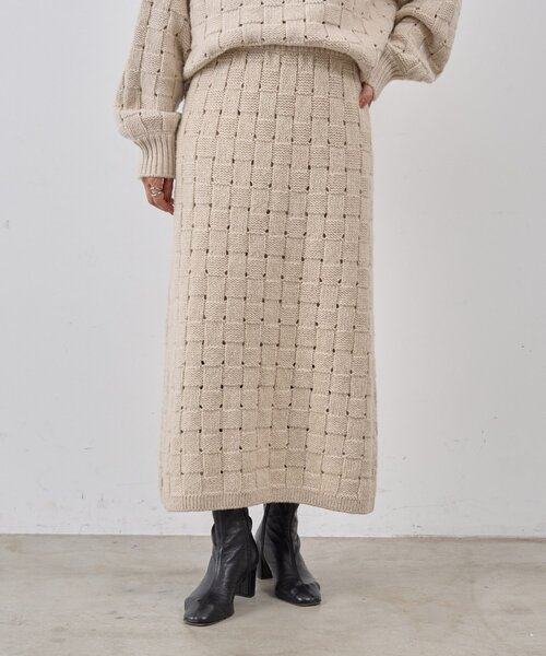 BEARDSLEY(ビアズリー)の「バスケットスカート(スカート・レディース・ベージュ・FREE)」の2枚目の写真