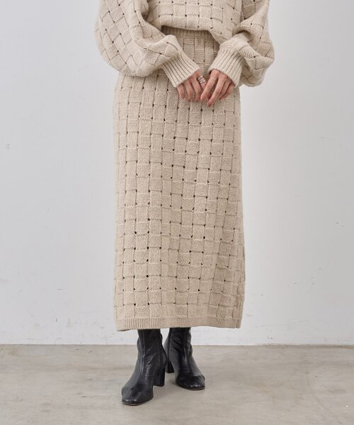 BEARDSLEY(ビアズリー)の「バスケットスカート(スカート・レディース・ベージュ・FREE)」の3枚目の写真