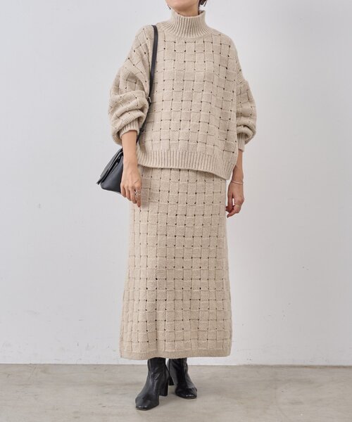 BEARDSLEY(ビアズリー)の「バスケットスカート(スカート・レディース・ベージュ・FREE)」の6枚目の写真