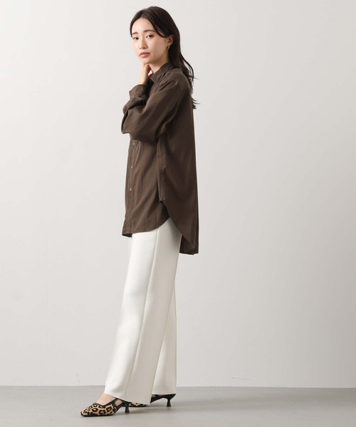 Acuta（アクータ）の「ダンボールストレートパンツ（その他パンツ・レディース・アイボリー/ネイビー・38）」の5枚目の写真