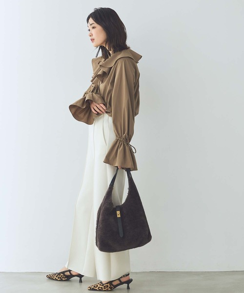 Acuta（アクータ）の「ダンボールストレートパンツ（その他パンツ・レディース・アイボリー/ネイビー・38）」の14枚目の写真