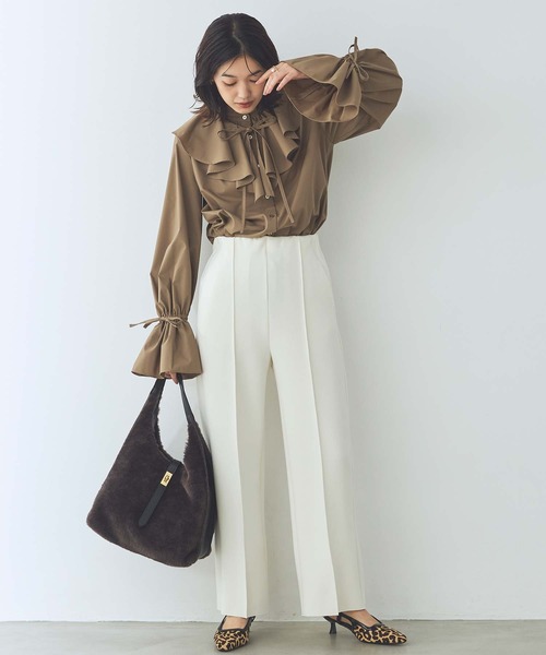 Acuta（アクータ）の「ダンボールストレートパンツ（その他パンツ・レディース・アイボリー/ネイビー・38）」の19枚目の写真