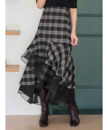 MERCURYDUO | 【追加生産】異素材使いティアードスカート(スカート)