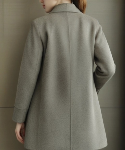 cammie(キャミー)の「ミドル丈ステンレスカラーコート(ステンカラーコート・レディース・ブラック/グレー・L/M)」の10枚目の写真