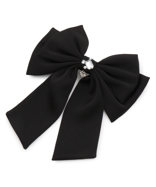 mezzo piano Junior（メゾピアノジュニア）の「ビッグリボンバレッタ♪（その他ヘアアクセサリー・キッズ・アイボリー/ブラック・F）」の10枚目の写真