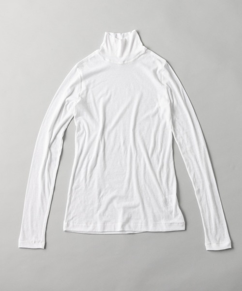 kuros'(クロス)の「【kuros’オリジナル】タートルネックコットンシアーロングスリーブTシャツ(Tシャツ/カットソー・レディース・ホワイト/ブラック・SMALL/MEDIUM)」の14枚目の写真