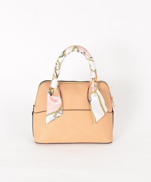 Khaju(カージュ)の「Khaju: スカーフミニバッグ□(ショルダーバッグ・レディース・アイボリー/ベージュ/ネイビー/ブラック・ONE SIZE)」の6枚目の写真