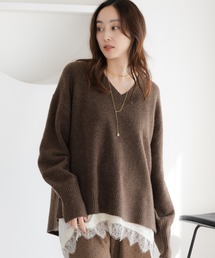 Elura | スフレVネックニット/612204(ニット/セーター)