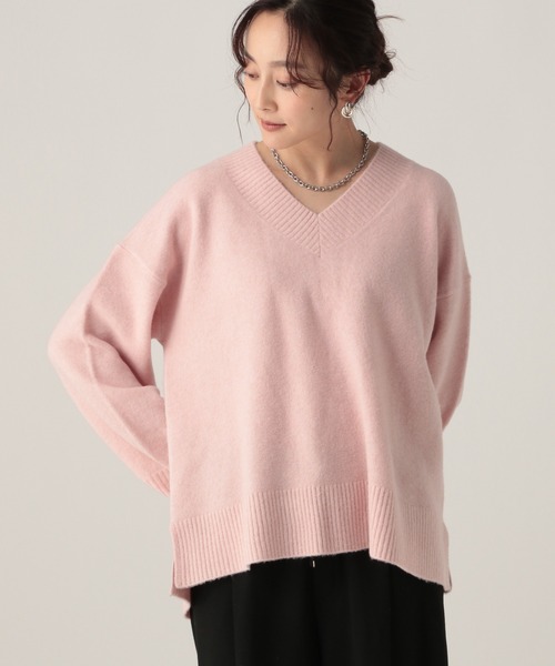 Elura(エルーラ)の「スフレVネックニット/612204(ニット/セーター・レディース・オフホワイト/ライトピンク/ライトイエロー/グレー/チャコールグレー/ブラウン・FREE)」の17枚目の写真