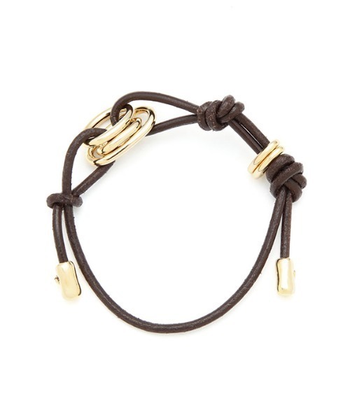 ETRE TOKYO（エトレトウキョウ）の「レザーコードバングル（バングル/リストバンド・レディース・ブラウン/ベージュ・FREE）」の11枚目の写真