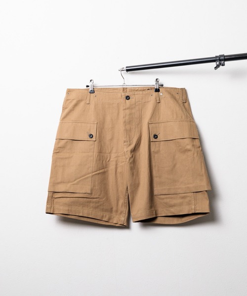 HOUSTON(ヒューストン)の「【RES】【HOUSTON / ヒューストン】 USMC HBT MONKEY SHORTS / ヘリンボーンツイルモンキーショーツ(その他パンツ・メンズ・ブラック/カーキ・X-LARGE/MEDIUM/SMALL)」の2枚目の写真