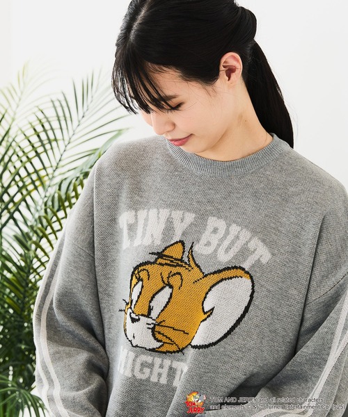 Tom＆Jerry（トムアンドジェリー）の「【TOM&JERRY/トムとジェリー】ジャガードニット（ニット/セーター・レディース・オフホワイト/ベージュ/グレー/ネイビー/ワイン/ブルー・LARGE/MEDIUM）」の3枚目の写真