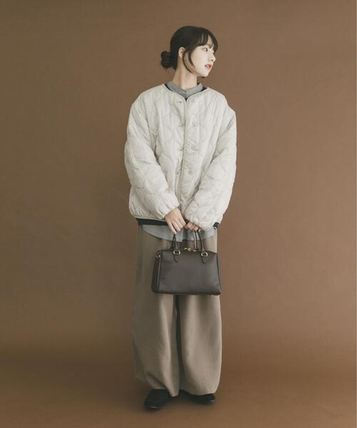 ITEMS URBANRESEARCH（アイテムズ アーバンリサーチ）の「瓢箪キルト中綿ブルゾン（ダウンジャケット/コート・レディース・ホワイト系その他/ブラック/カーキ・FREE）」の7枚目の写真