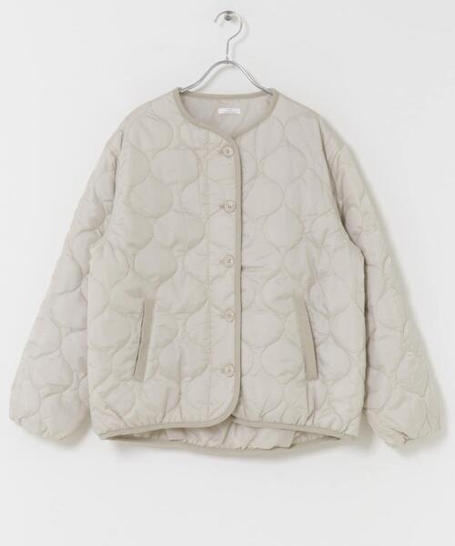 ITEMS URBANRESEARCH（アイテムズ アーバンリサーチ）の「瓢箪キルト中綿ブルゾン（ダウンジャケット/コート・レディース・ホワイト系その他/ブラック/カーキ・FREE）」の9枚目の写真