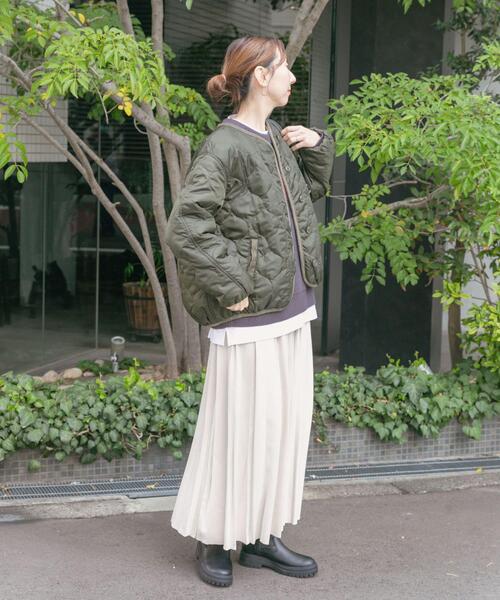 ITEMS URBANRESEARCH（アイテムズ アーバンリサーチ）の「瓢箪キルト中綿ブルゾン（ダウンジャケット/コート・レディース・ホワイト系その他/ブラック/カーキ・FREE）」の14枚目の写真